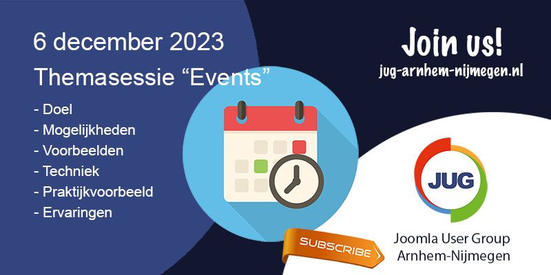 Wo 6 december: Themasessie "Events"